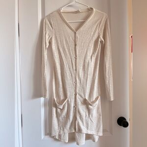 MIA JOY Girls Riley Cardigan Lightweight Knit Sweater in Cream